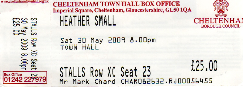 Heather Small Ticket